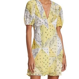 Staud yellow bandana dress